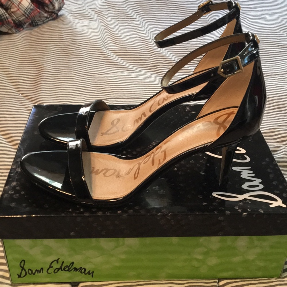 Sam Edelman Patti Black Patent heels sz 9.5